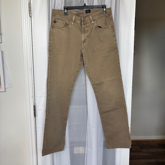 Mens AG The Graduate Tailored Leg pant in light brown - Picture 1 of 5